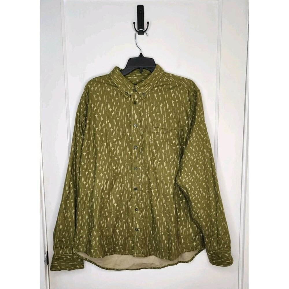 United By Blue Men's Elkridge Button Down Shirt Rainfall Olive Mens Size XL